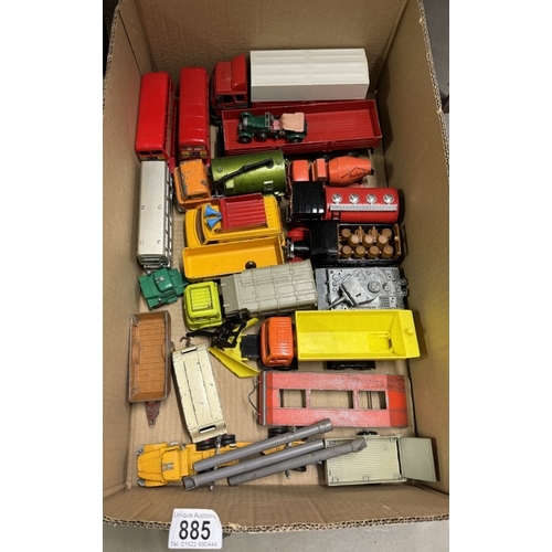 885 - A selection of diecast Corgi and Matchbox commercial vehicles