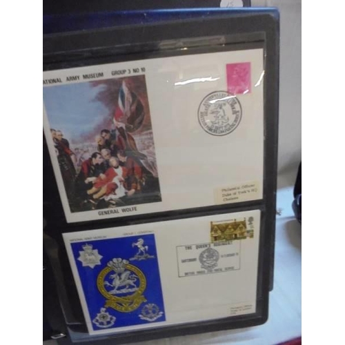 617 - Three folders of mainly military related first day covers.