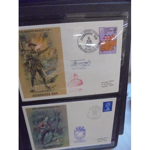 617 - Three folders of mainly military related first day covers.