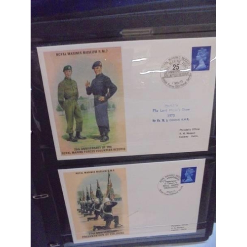 617 - Three folders of mainly military related first day covers.