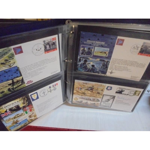 617 - Three folders of mainly military related first day covers.