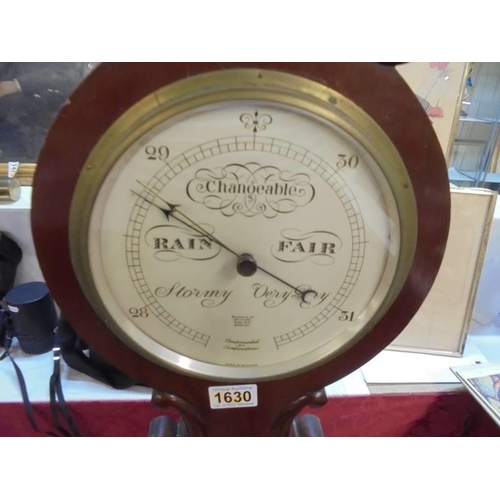 624 - A modern mahogany barometer, COLLECT ONLY.