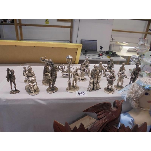 640 - A quantity of Royal Hampshire metal figures.