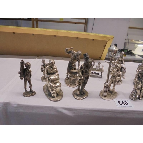 640 - A quantity of Royal Hampshire metal figures.