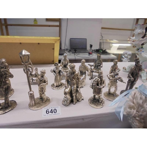 640 - A quantity of Royal Hampshire metal figures.