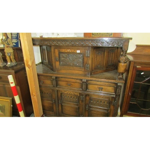 675 - A 20th century oak sideboard, COLLECT ONLY.