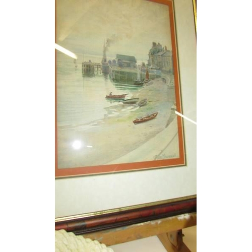 688 - A good framed and glazed early 20th century watercolour signed T Miller Marshall, COLLECT ONLY.