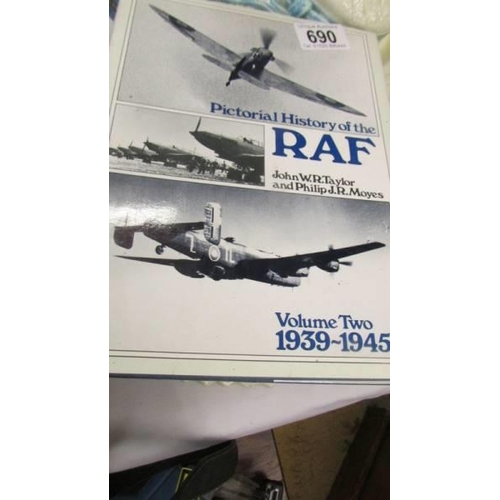 690 - A good lot of hard-back books relating to the RAF and aircraft.