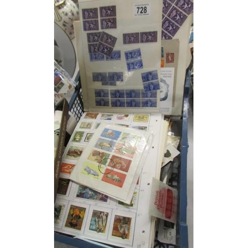 728 - A good lot of assorted loose postage stamps.