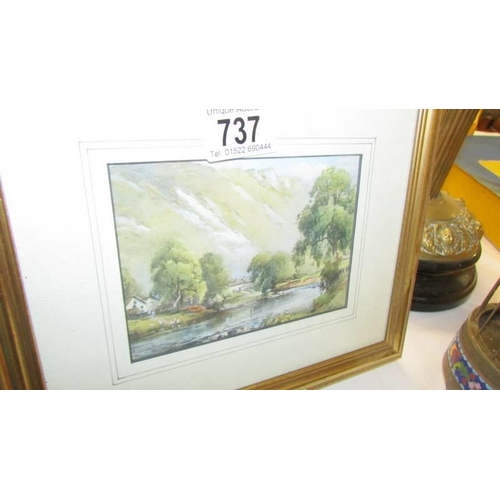 737 - A pair of interesting framed and glazed prints, COLLECT ONLY.