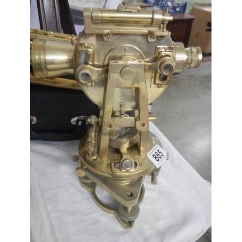 865 - A brass theodolite.