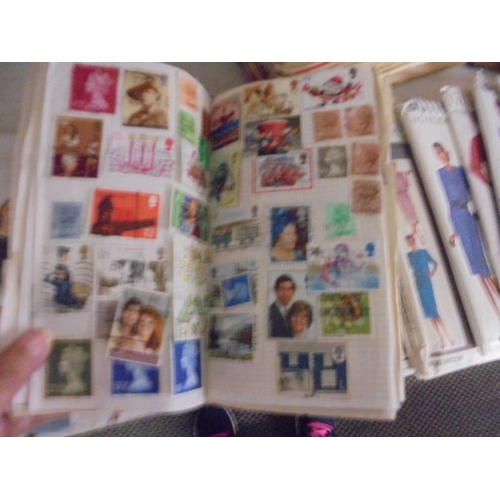 872 - Two small albums of old postage stamps.