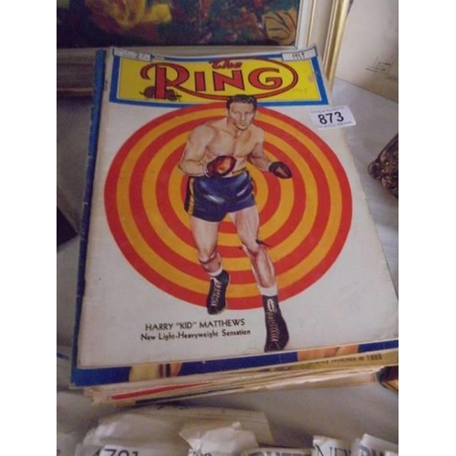 873 - A quantity of 'The Ring' magazines.