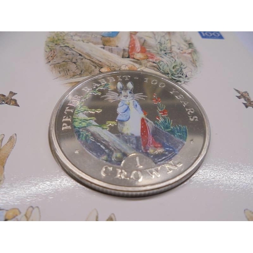 1115 - Three Popjoy Mint collector's coins - Florence Nightingale crown, 2002 Golden Jubilee crown and a Pe... 