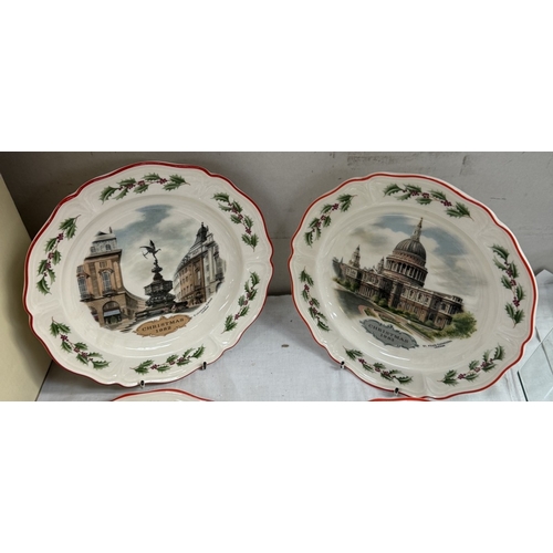 78 - 6 Wedgwood Christmas plates 1980 through to 1985