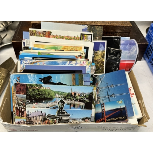 101 - A box of postcards etc