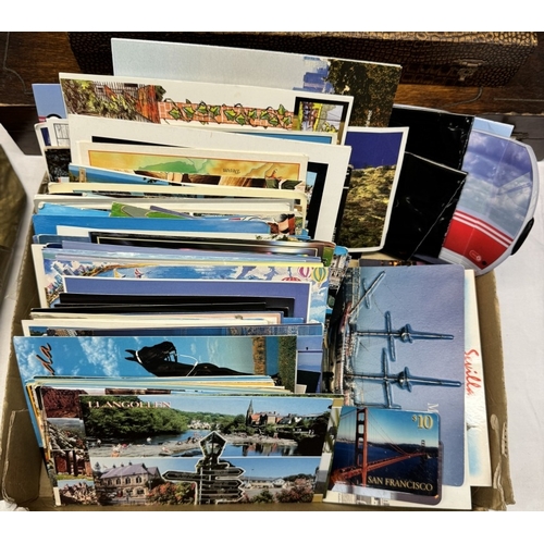 101 - A box of postcards etc