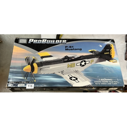 115 - A Mega Blocks Pro Builder P-51 Mustang (Unchecked for completeness)