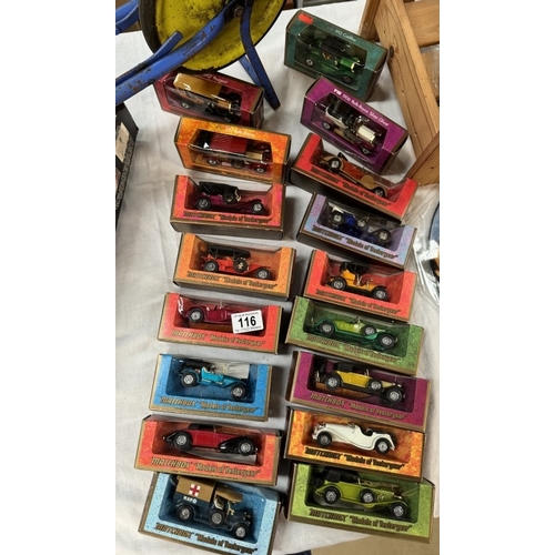 116 - 17 Boxed 1970's Matchbox models of Yesteryear consecutive numbers 1 - 17