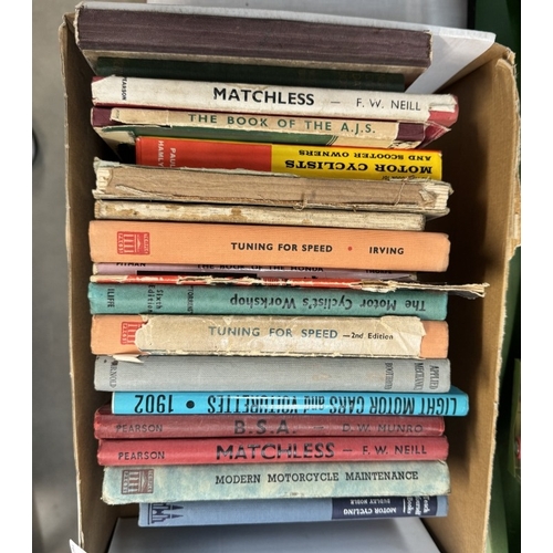 121 - A quantity of old service books for BSA, AJS, Matchless Motorcycles etc