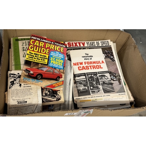 123 - 2 Boxes of books on motorcycles & magazines including Classic Bikes etc