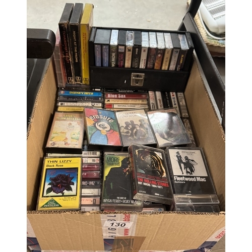 130 - A quantity of music cassettes etc