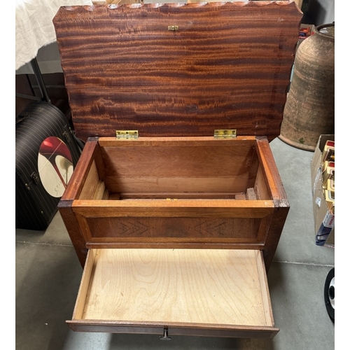 149 - A craft box with drawer. (Missing bottom of top cupboard)