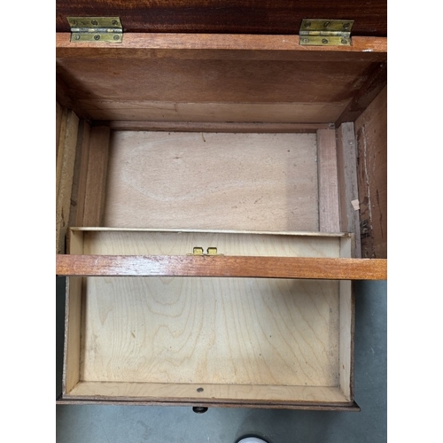 149 - A craft box with drawer. (Missing bottom of top cupboard)