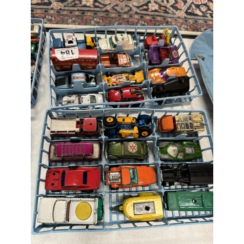 184 - A quantity of Matchbox cars with a collectors carry case in a/f condition