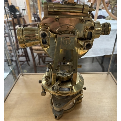 201 - A solid brass theodolite