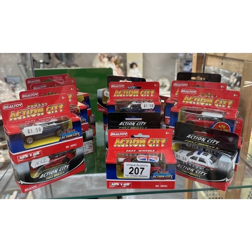 207 - 23 Action City fast wheels diecast cars in boxes