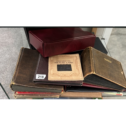 218 - A large quantity of cigarette card album sleeves & A variety of vintage empty albums (2 Boxes)