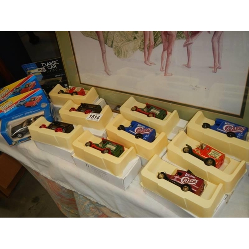 1514 - Twelve boxed die cast models including trade vehicles.