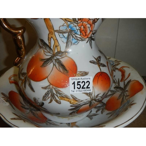 1522 - A jug and basin set.