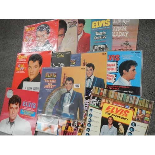 1564 - A collection of Elvis Presley LP records.