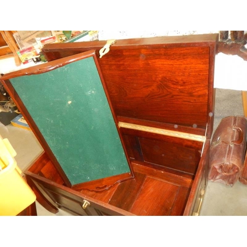 1572 - A large mahogany blanket box. COLLECT ONLY.