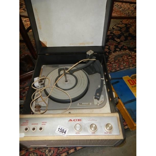 1584 - An ACEI vintage record player, COLLECT ONLY.