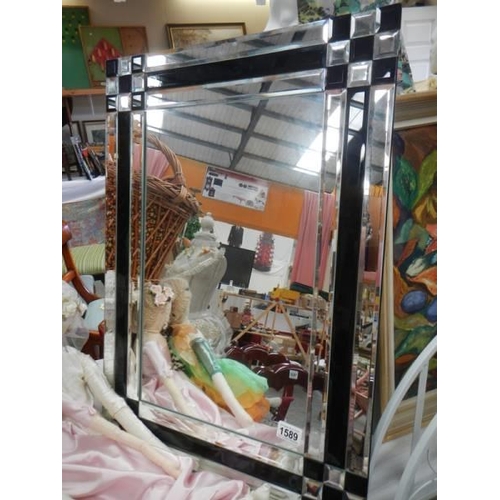 1589 - A good quality art deco style mirror. COLLECT ONLY.