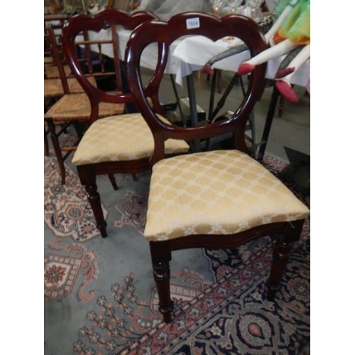 1604 - A pair of mahogany dining chairs, COLLECT ONLY.