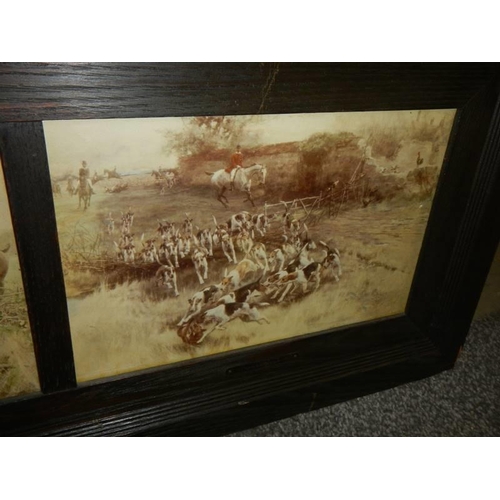 1627 - A set of four Lincoln related hunting scenes in one frame. COLLECT ONLY.