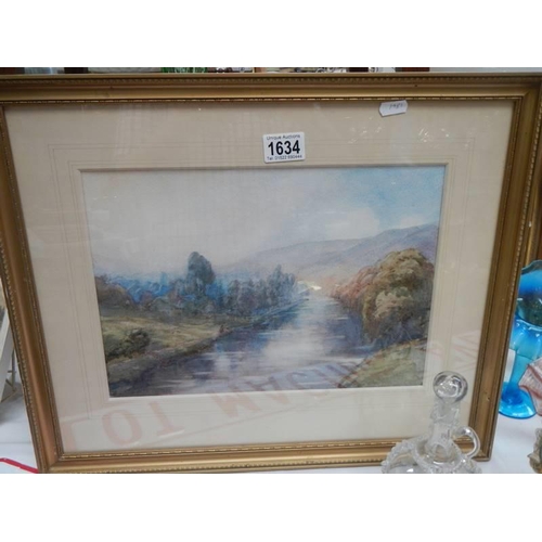 1634 - A framed and glazed rural scene watercolour, COLLECT ONLY