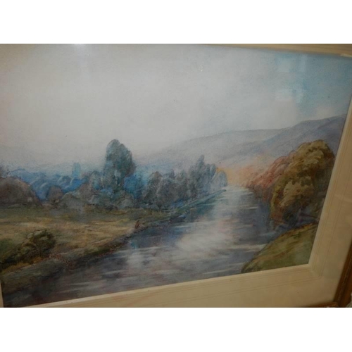 1634 - A framed and glazed rural scene watercolour, COLLECT ONLY