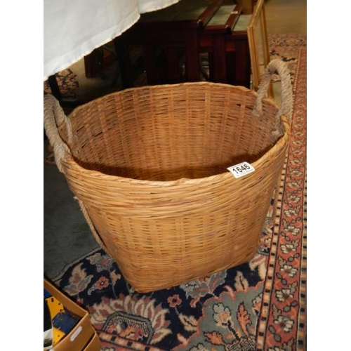 1646 - A large log basket, COLLECT ONLY.