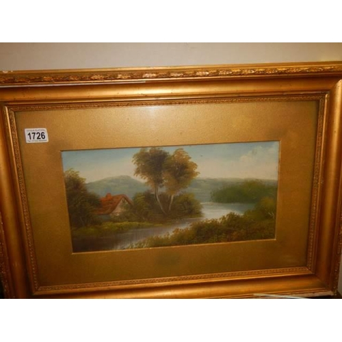 1726 - A gilt framed and glazed rural scene watercolour, COLLECT ONLY.