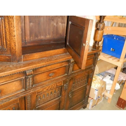 1729 - A mid 20th century oak sideboard, COLLECT ONLY.