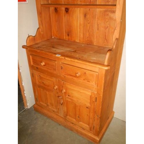 1651 - A mid 20th century open rack pine dresser, COLLECT ONLY