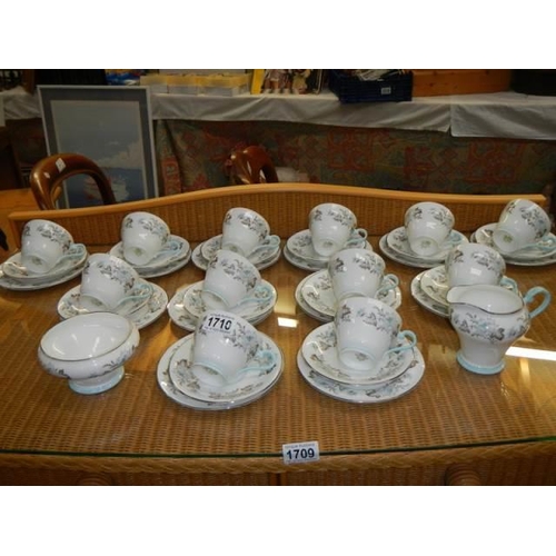 1710 - A twelve place setting Aynsley tea set, (36 pieces), COLLECT ONLY.