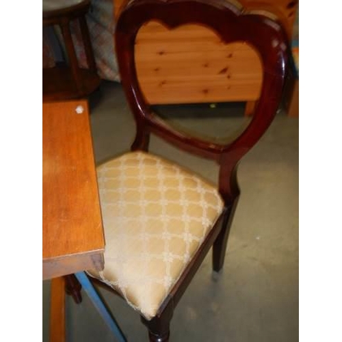 1723 - A small school desk and a mahogany chair, COLLECT ONLY.