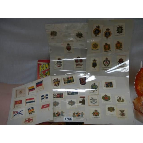 1766 - A selection of silk cigarette cards including regimental badges