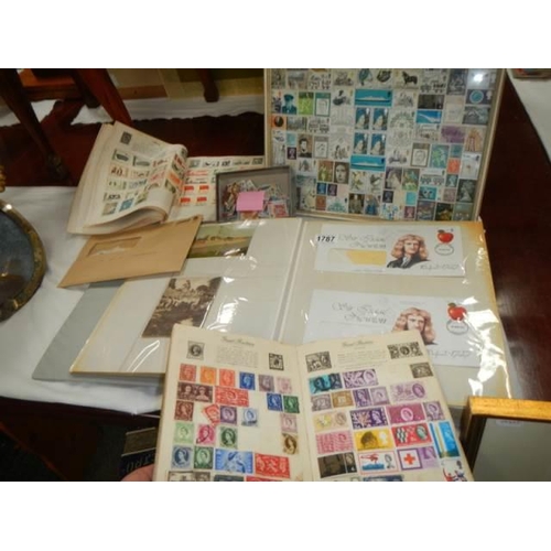 1787 - A quantity of various stamps, letter cards, postcards etc